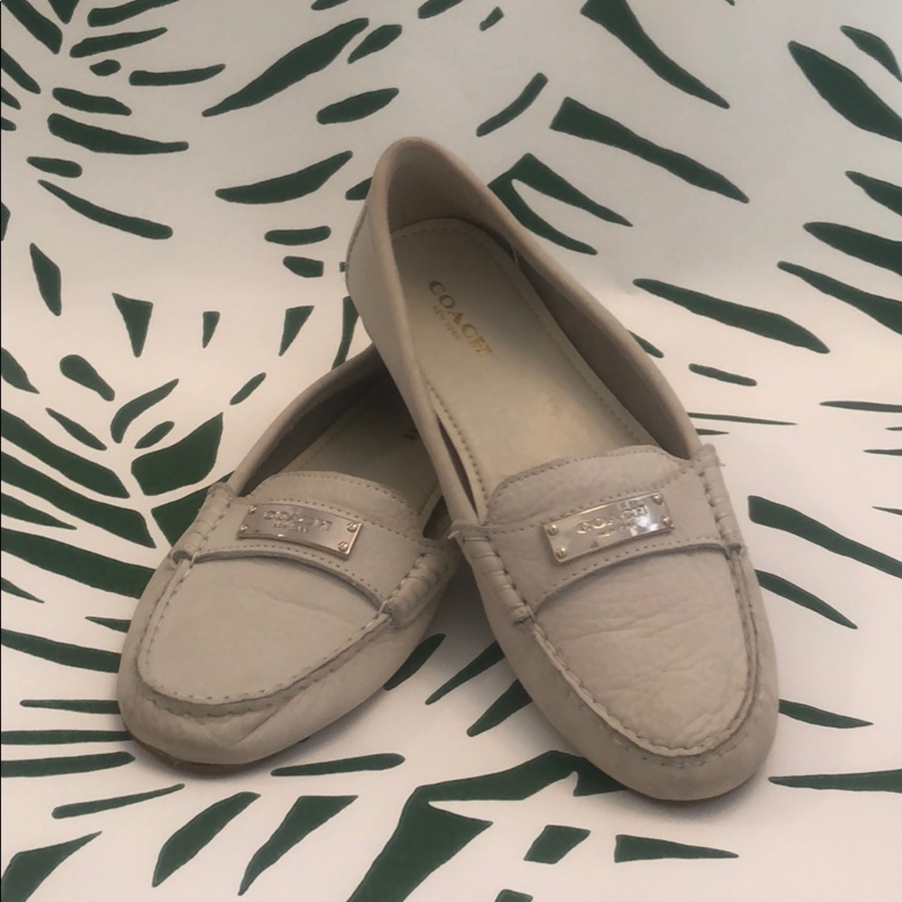 Coach White Loafers